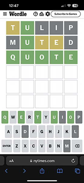 daily wordle game